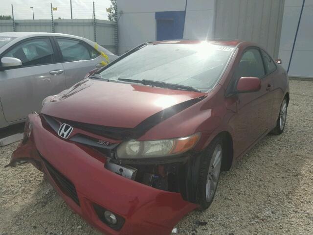 2HGFG21587H706779 - 2007 HONDA CIVIC SI RED photo 2