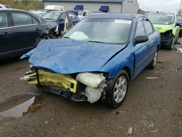 JM1BC1418W0184332 - 1998 MAZDA PROTEGE DX BLUE photo 2