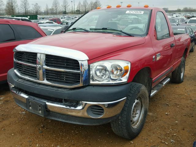3D7KS26C17G762393 - 2007 DODGE RAM 2500 S RED photo 2