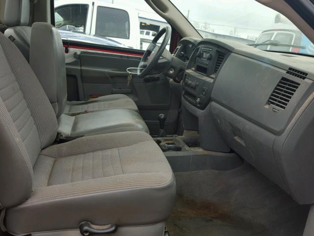 3D7KS26C17G762393 - 2007 DODGE RAM 2500 S RED photo 5