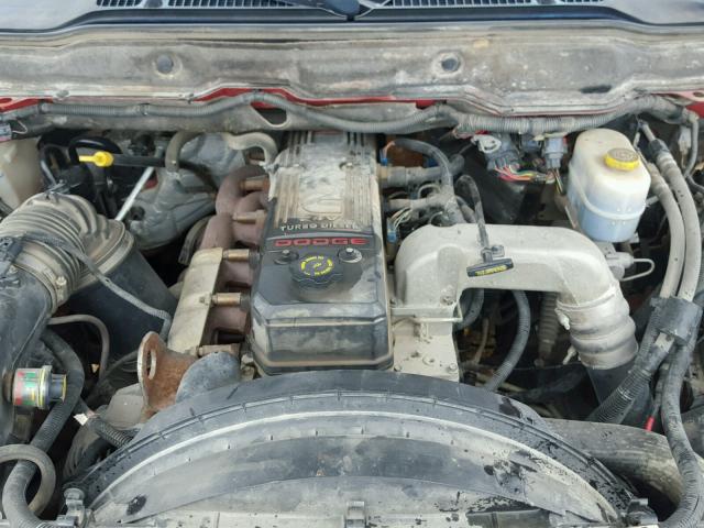 3D7KS26C17G762393 - 2007 DODGE RAM 2500 S RED photo 7