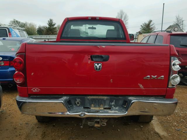 3D7KS26C17G762393 - 2007 DODGE RAM 2500 S RED photo 9