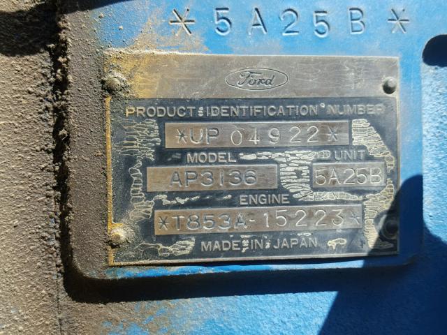 UP04922 - 1986 FORD TRACTOR BLUE photo 10