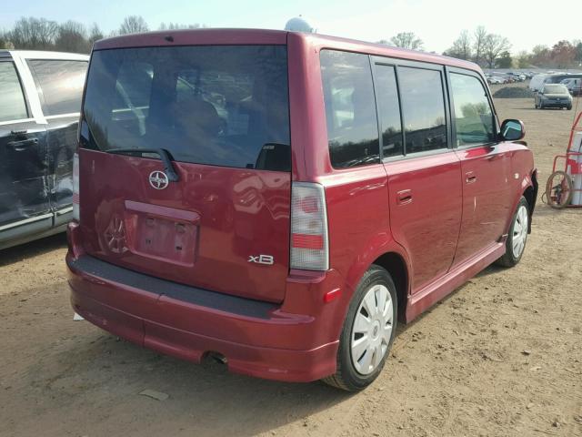 JTLKT334164127653 - 2006 TOYOTA SCION XB RED photo 4