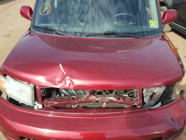 JTLKT334164127653 - 2006 TOYOTA SCION XB RED photo 7