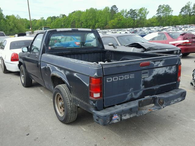 1B7FL26Y8RW135036 - 1994 DODGE DAKOTA BLACK photo 3