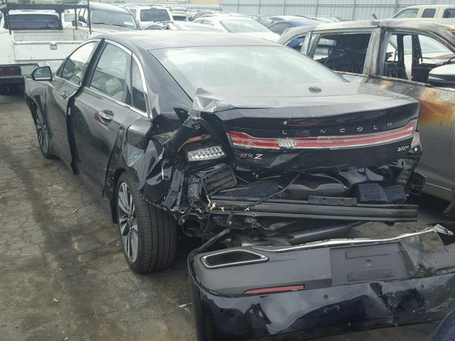 3LN6L5MU7HR663701 - 2017 LINCOLN MKZ HYBRID BLACK photo 3