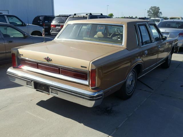 1LNBP96F9EY616000 - 1984 LINCOLN TOWN CAR GOLD photo 4