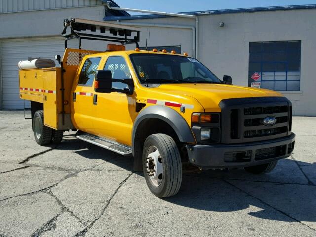 1FDAW56R18EE10029 - 2008 FORD F550 SUPER YELLOW photo 1