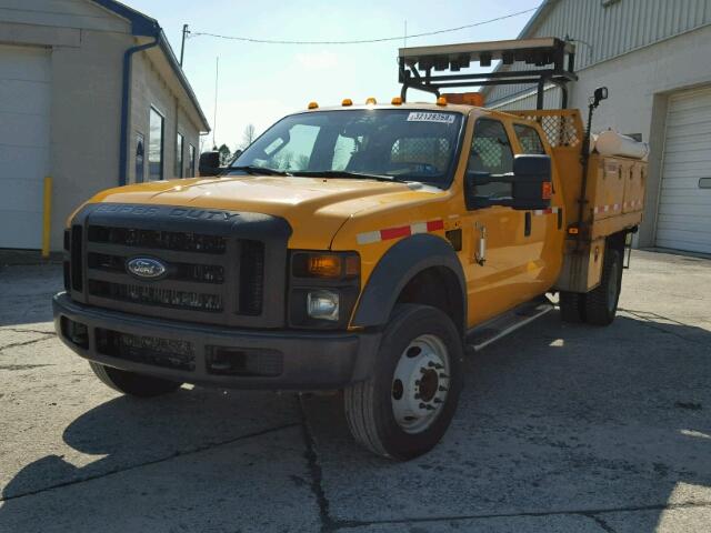 1FDAW56R18EE10029 - 2008 FORD F550 SUPER YELLOW photo 2