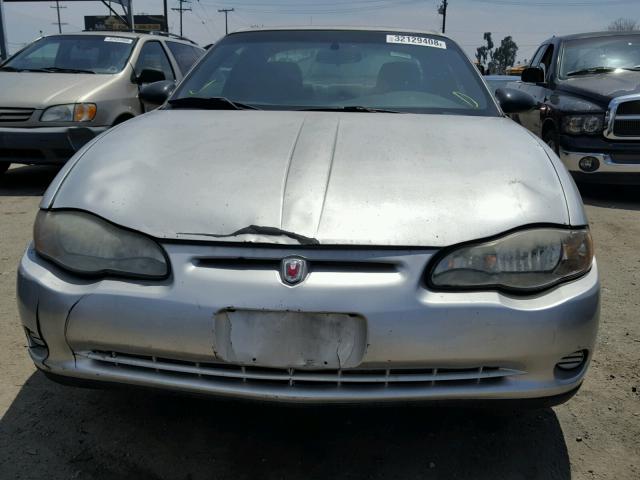 2G1WW12E829115132 - 2002 CHEVROLET MONTE CARL ვერცხლისფერი ფოტო 9
