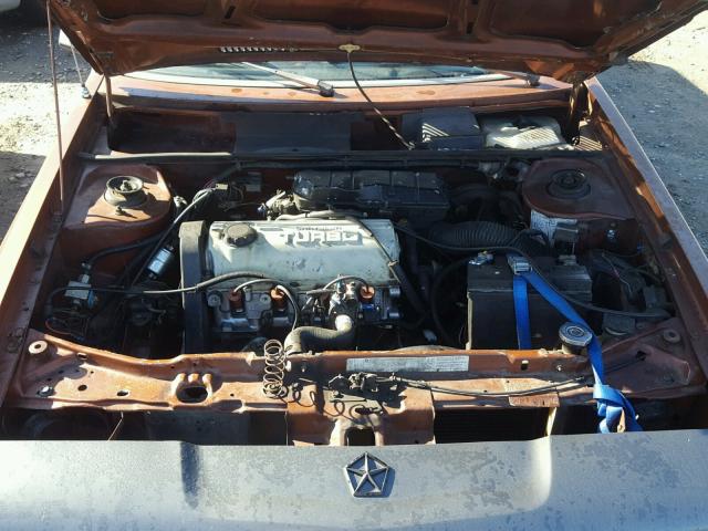 1B7EZ44CXED106382 - 1984 DODGE RAMPAGE BROWN photo 7