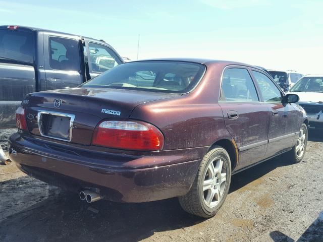 1YVGF22F725283278 - 2002 MAZDA 626 ES BURGUNDY photo 4