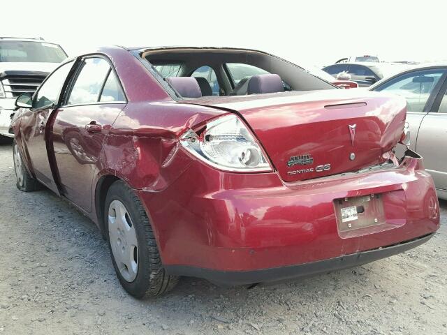 1G2ZF57B784160184 - 2008 PONTIAC G6 VALUE L RED photo 3