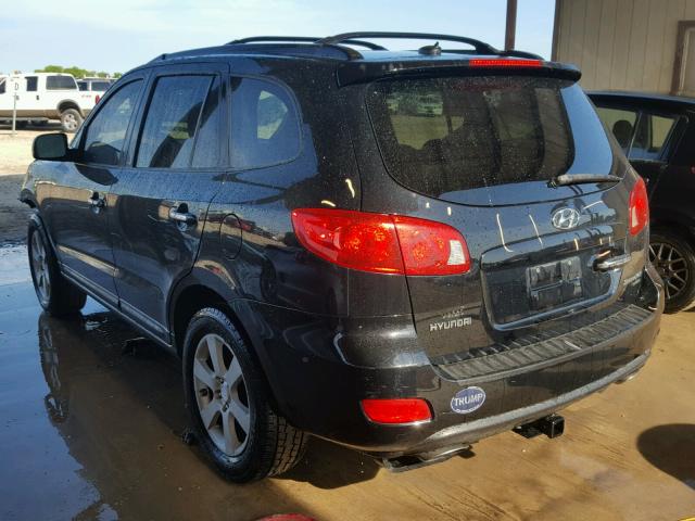 5NMSH13E68H145070 - 2008 HYUNDAI SANTA FE S BLACK photo 3