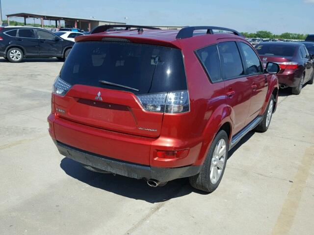 JA4AS3AW2AZ004416 - 2010 MITSUBISHI OUTLANDER BURGUNDY photo 4