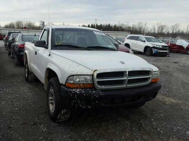 1D7FL16K94S615338 - 2004 DODGE DAKOTA SXT WHITE photo 1