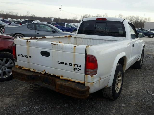 1D7FL16K94S615338 - 2004 DODGE DAKOTA SXT WHITE photo 4