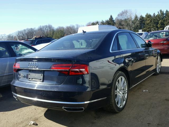 WAU3GAFD2FN001295 - 2015 AUDI A8 L QUATT BLUE photo 4