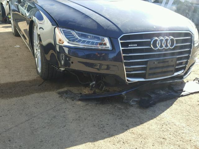 WAU3GAFD2FN001295 - 2015 AUDI A8 L QUATT BLUE photo 9