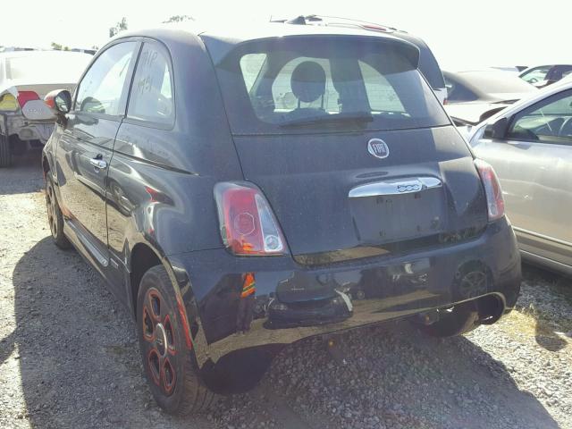 3C3CFFGE1HT565697 - 2017 FIAT 500 ELECTR BLACK photo 3