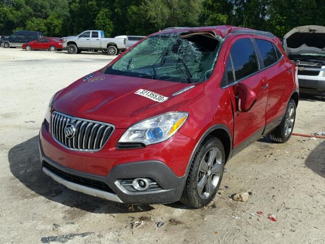 KL4CJBSB9EB594632 - 2014 BUICK ENCORE CON BURGUNDY photo 2