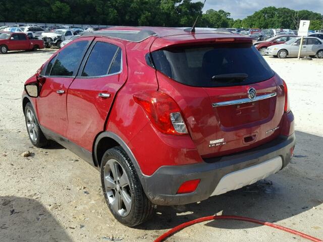 KL4CJBSB9EB594632 - 2014 BUICK ENCORE CON BURGUNDY photo 3