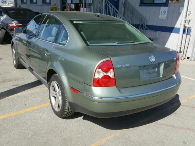 WVWRH63BX4P102936 - 2004 VOLKSWAGEN PASSAT GLX 绿色 照片 3