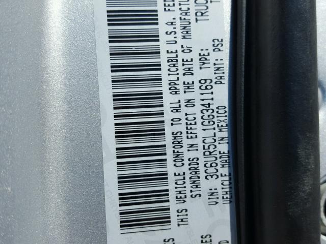 3C6UR5CL1GG341169 - 2016 RAM 2500 ST SILVER photo 10