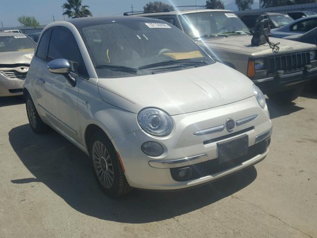 3C3CFFCR1CT383340 - 2012 FIAT 500 LOUNGE WHITE photo 1