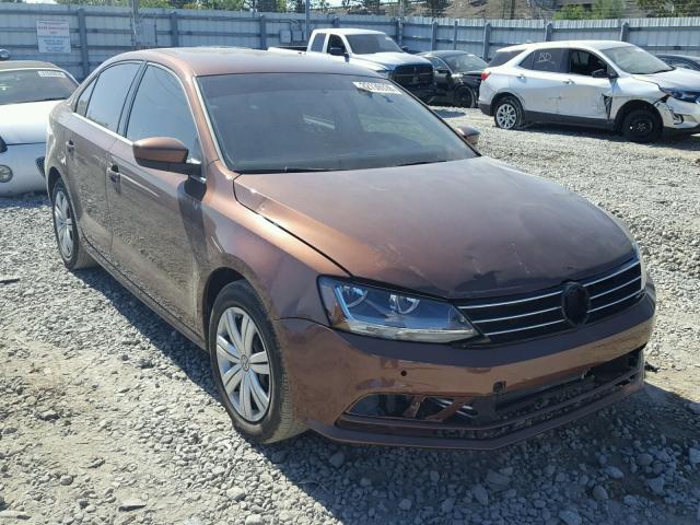3VW2B7AJXHM261662 - 2017 VOLKSWAGEN JETTA S 棕色 照片 1