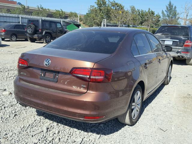3VW2B7AJXHM261662 - 2017 VOLKSWAGEN JETTA S 棕色 照片 4