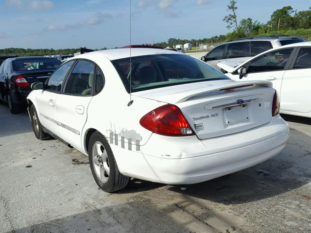 1FAFP55S91A123911 - 2001 FORD TAURUS SES WHITE photo 3