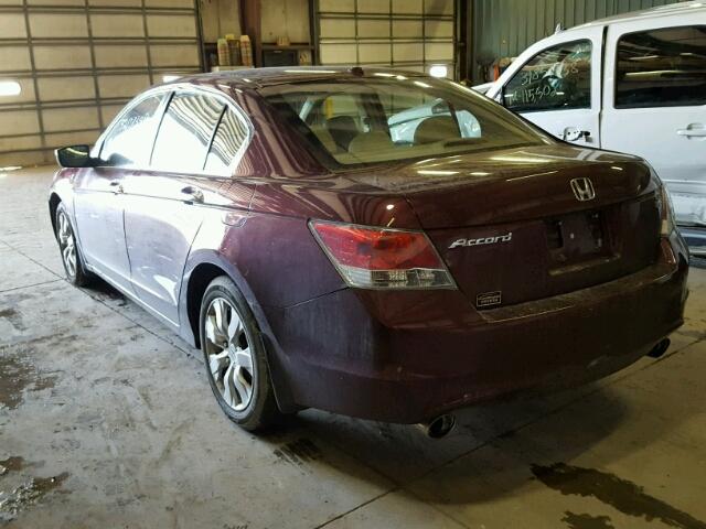 1HGCP36818A084618 - 2008 HONDA ACCORD EXL RED photo 3