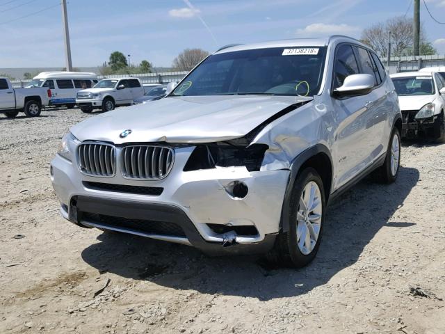 5UXWX9C52D0A20551 - 2013 BMW X3 XDRIVE2 SILVER photo 2