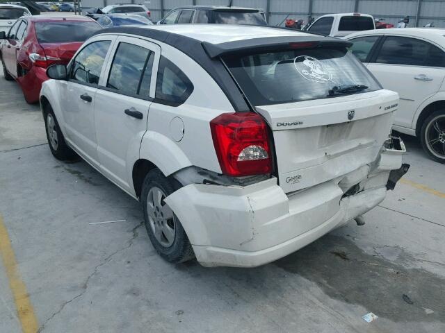 1B3HB28C69D156039 - 2009 DODGE CALIBER SE WHITE photo 3