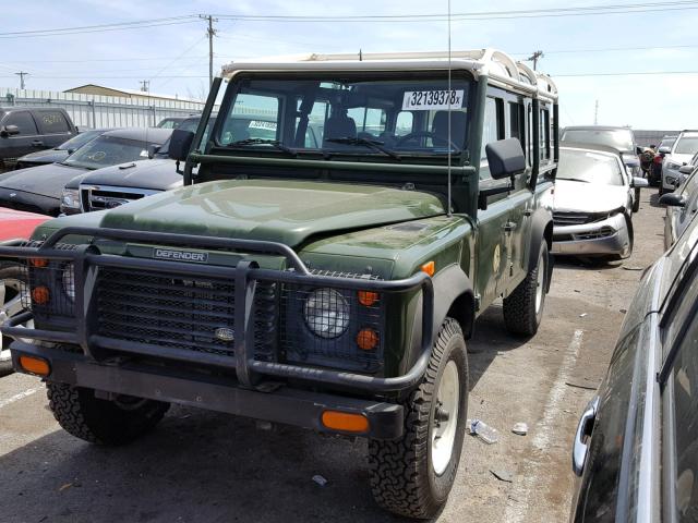 SALDH1288PA919227 - 1993 LAND ROVER DEFENDER 1 GREEN photo 2