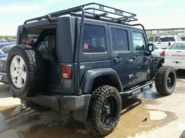 1J8GA59177L224808 - 2007 JEEP WRANGLER S BLUE photo 4