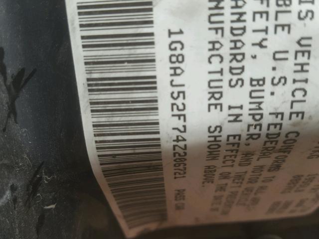 1G8AJ52F74Z206721 - 2004 SATURN ION LEVEL SILVER photo 10