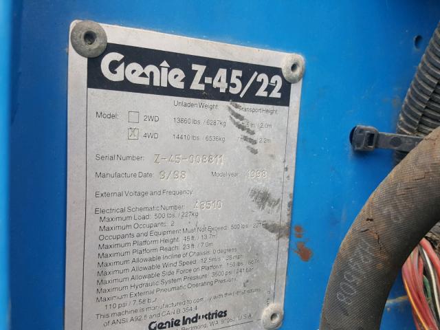 Z45008811 - 1998 GENI LIFT BLUE photo 10