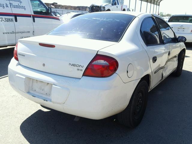 1B3ES26C83D100097 - 2003 DODGE NEON SE WHITE photo 4