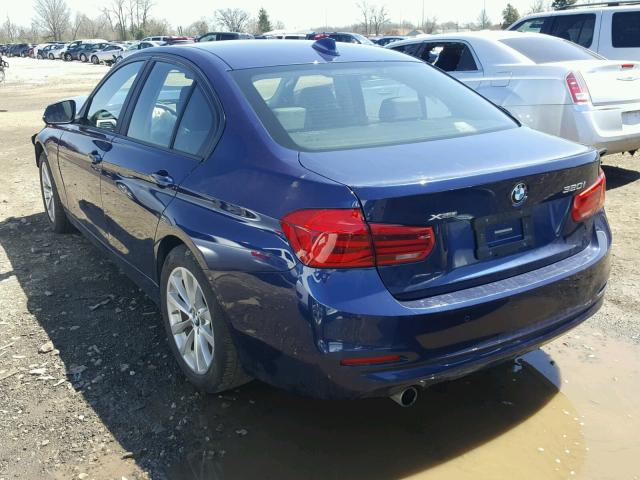 WBA8E5G55GNU19345 - 2016 BMW 320 XI BLUE photo 3