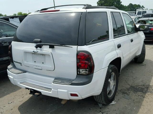 1GNDS13S782218085 - 2008 CHEVROLET TRAILBLAZE WHITE photo 4