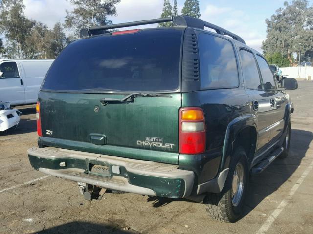 1GNEK13T61R217181 - 2001 CHEVROLET TAHOE K150 GREEN photo 4