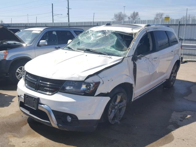 3C4PDDGG2FT593658 - 2015 DODGE JOURNEY CR WHITE photo 2