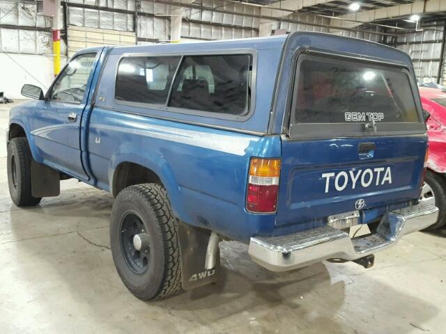 4TARN01P9RZ167322 - 1994 TOYOTA PICKUP 1/2 BLUE photo 3