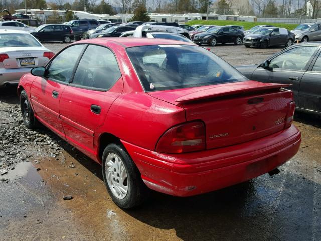 1B3ES47Y2WD747119 - 1998 DODGE NEON HIGHL RED photo 3