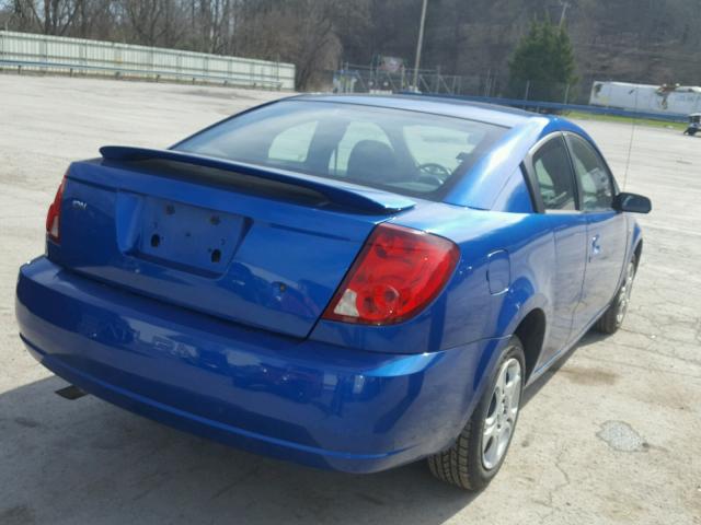 1G8AN12F84Z206871 - 2004 SATURN ION LEVEL BLUE photo 4