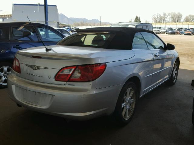 1C3LC65M68N264264 - 2008 CHRYSLER SEBRING LI SILVER photo 4