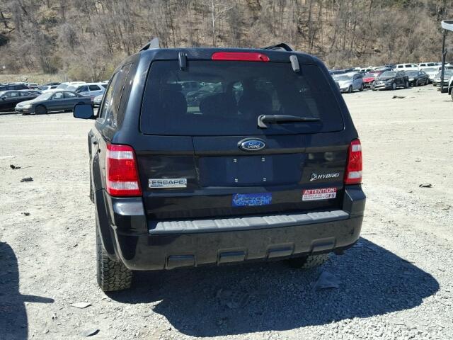 1FMCU59309KA61292 - 2009 FORD ESCAPE HYB BLACK photo 10